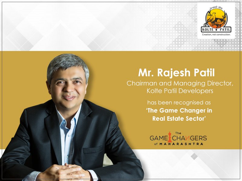 Mr. Rajesh Patil, MD of Kolte Patil Developers awarded The Game Changer in Real Estate Sector 2018 Update